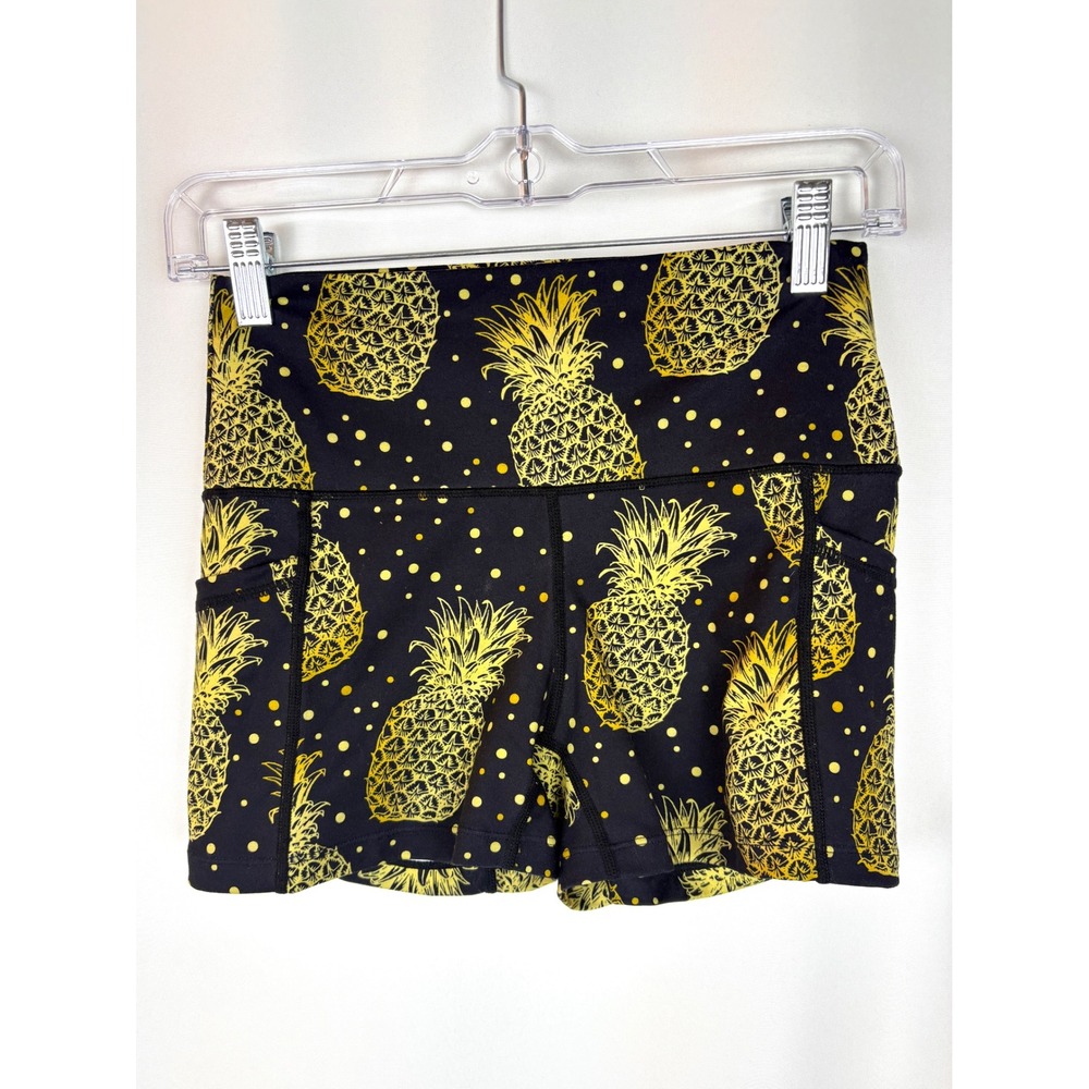 Constantly Varied Gear CVG Pineapple Print High Waisted Athletic Shorts XS